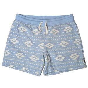 Chubbies Aztec Baby Blue Sweatpants Lounge Beach Wear Surfer Shorts Womens Large